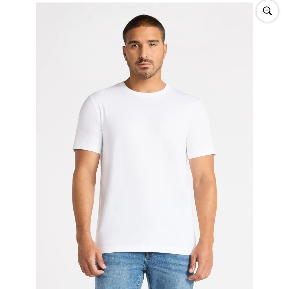 🇺🇸 $5 🇺🇸 George Men's White Crewneck Tee with Short Sleeves NWT